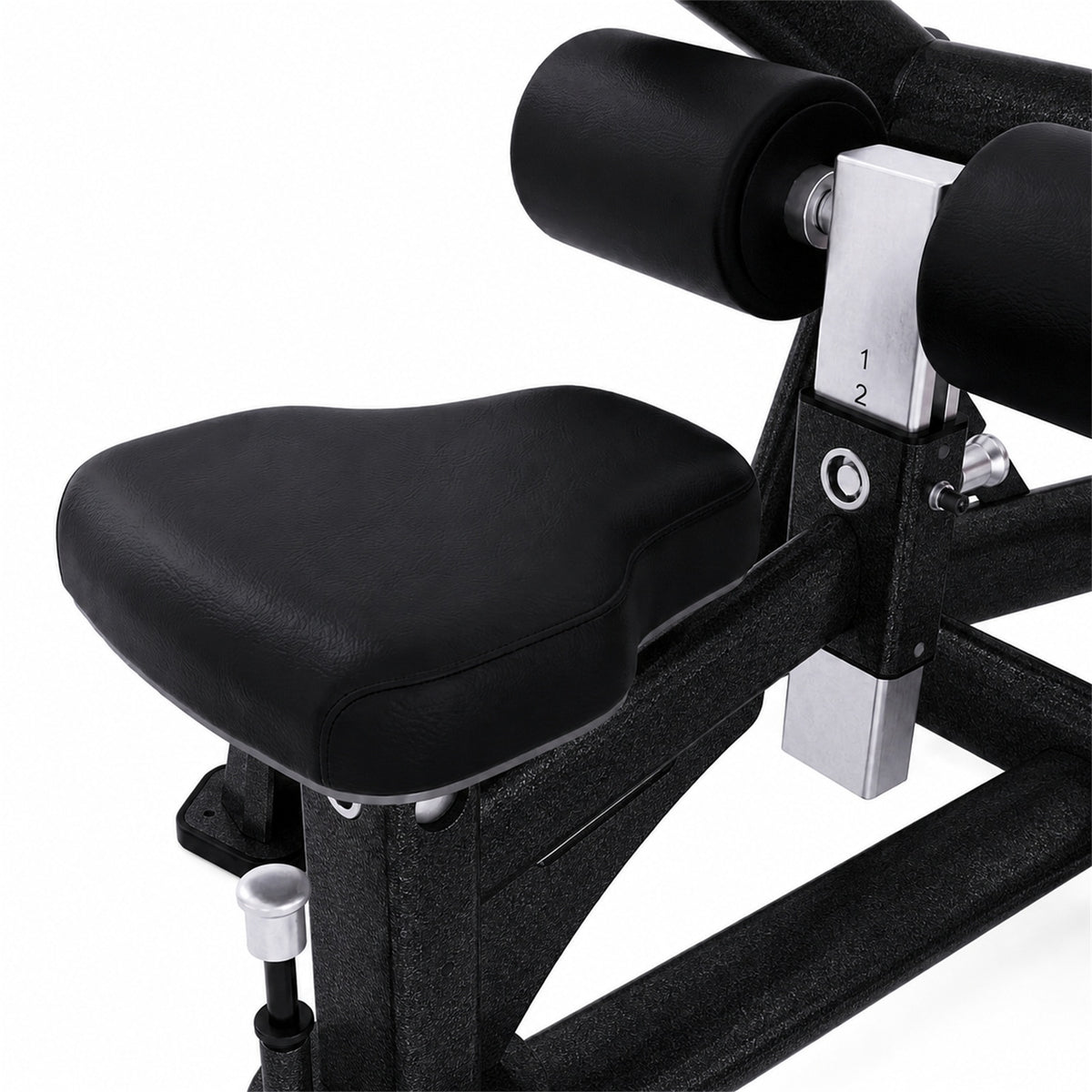 DHZ TITAN Extreme T913 Dips Press Dual System – Dip-Maschine für Trizeps- und Brusttraining – dips press obsidian black sitzverstellung detail