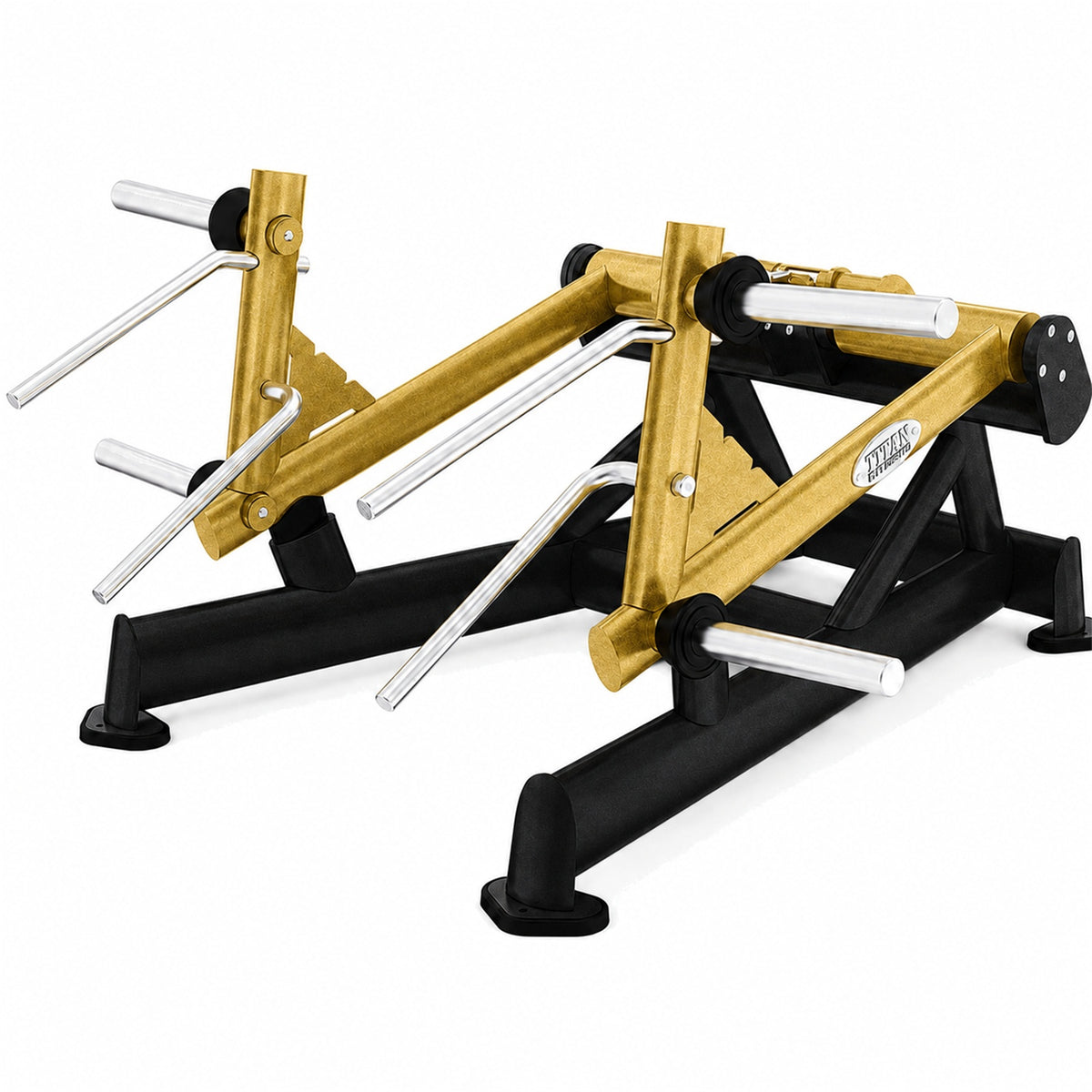 DHZ TITAN Extreme T918 Double Deadlift – Kreuzhebe-Maschine für Rücken- und Beintraining – double deadlift kreuzheben schwarz gold hauptansicht