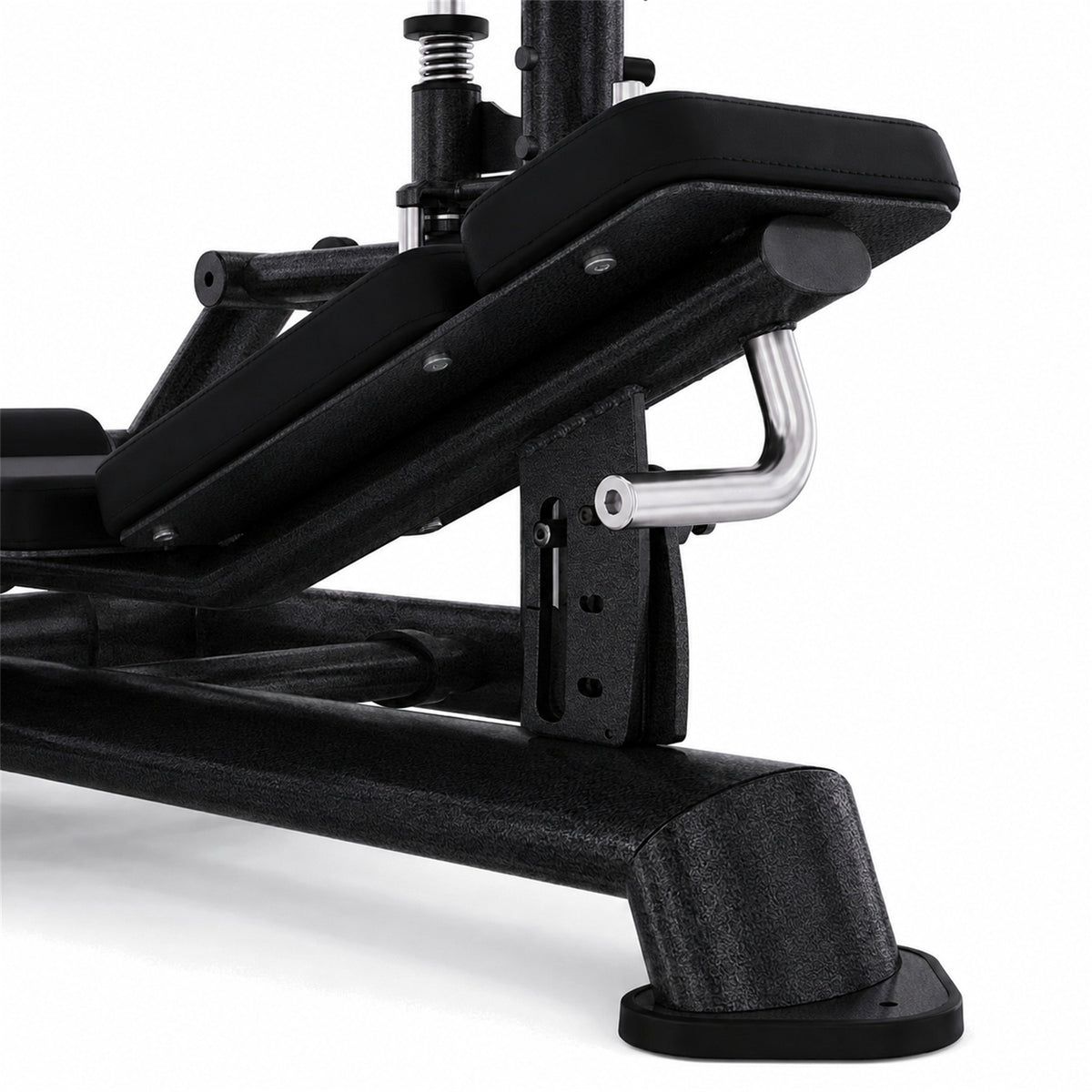 DHZ TITAN Extreme T919 Vertical Leg Press – Vertikale Beinpresse für Quadrizeps- und Beintraining – vertical leg press beinpresse obsidian black sitzverstellung detail