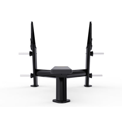 DHZ TITAN Extreme T933P Olympic Flat Bench – Olympische Flachbank – olympic flat bench langhantelbank obsidian black frontansicht