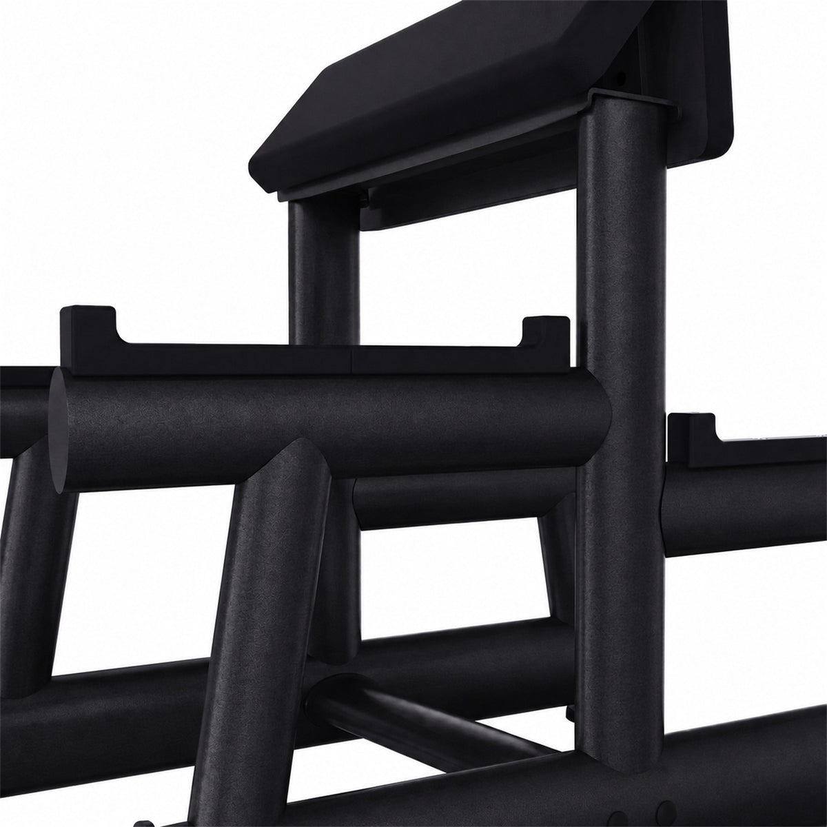 DHZ TITAN Extreme T934 Dual Preacher Curl Bench – Professionelle Scottbank – dual preacher curl bench scottbank obsidian black ablage rahmen detail