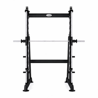 DHZ TITAN Extreme T938 Smith Squat Rack – Professionelle Smith Machine – smith squat rack frontansicht obsidian black