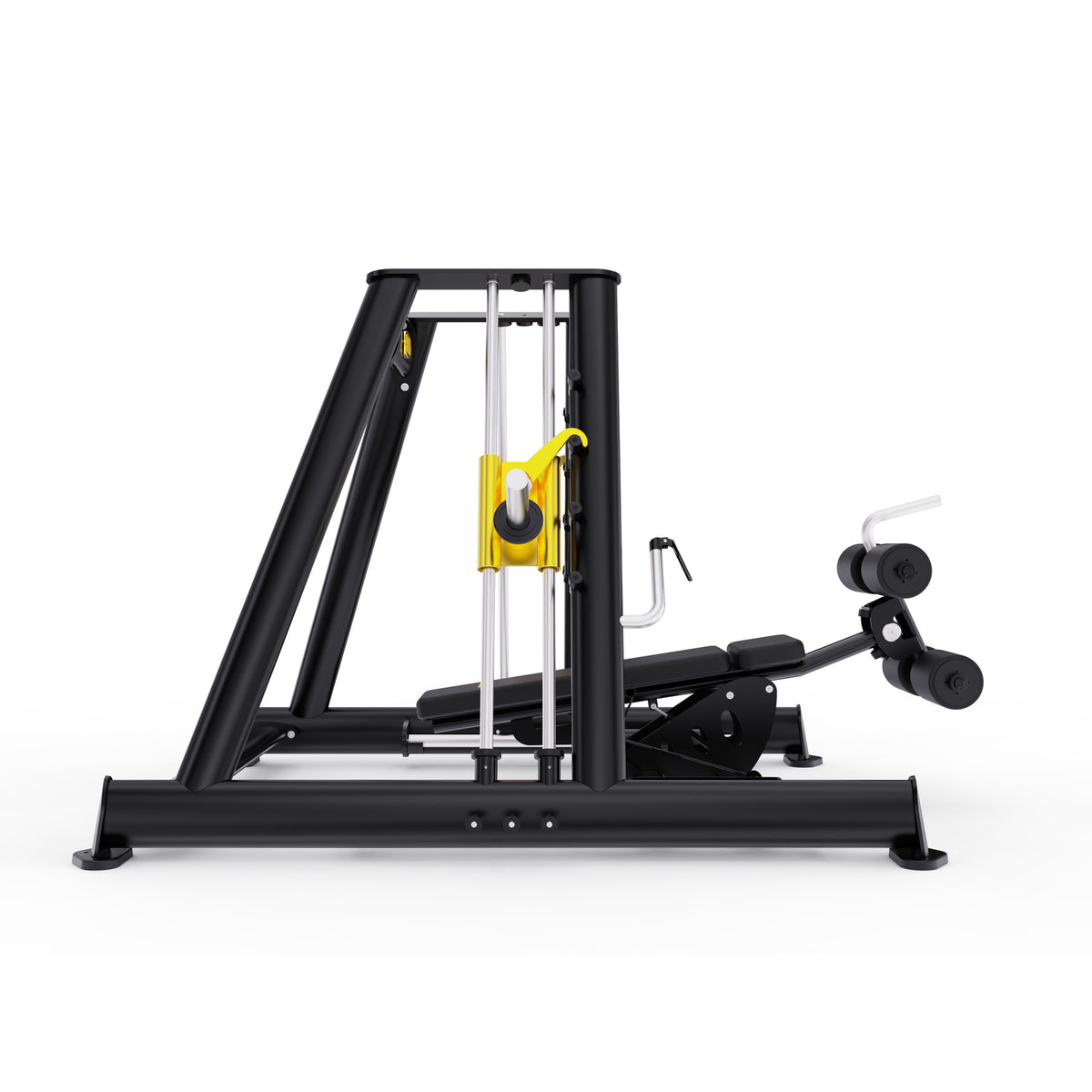 DHZ TITAN Extreme T946 Power Dual Smith Chest Press – Plate-Loaded – power dual smith chest press schwarz gold seitenansicht