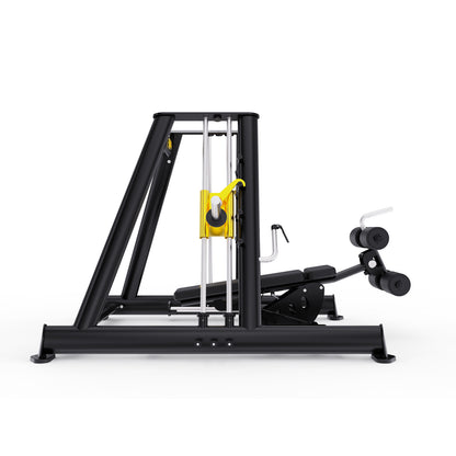 DHZ TITAN Extreme T946 Power Dual Smith Chest Press – Plate-Loaded – power dual smith chest press schwarz gold seitenansicht