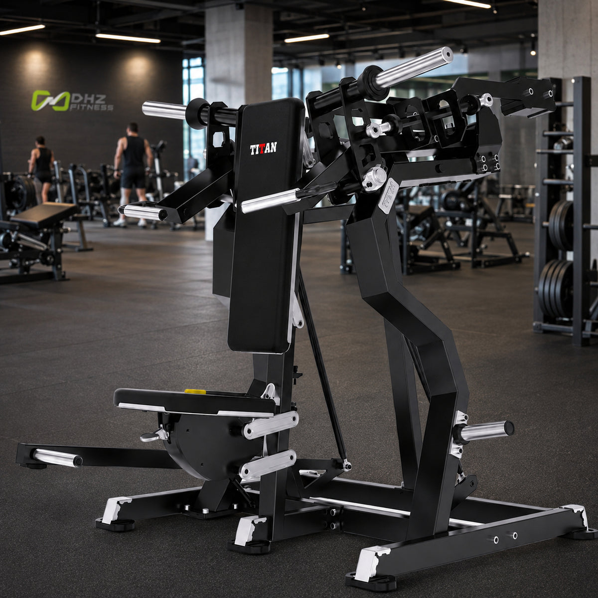 DHZ TITAN Mechanix Y935ZA Shoulder Press - Plate Loaded Schulterpresse für professionelles Oberkörpertraining – shoulder press obsidian black premium