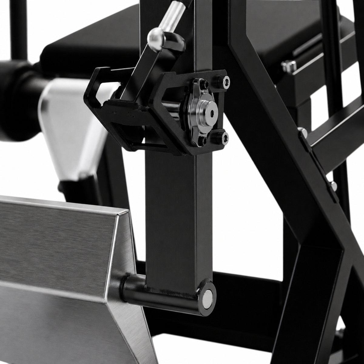 DHZ TITAN Mechanix Y940ZA Rear Kick - Plate Loaded Glute Trainer – rear kick obsidian black pedal gelenk detail