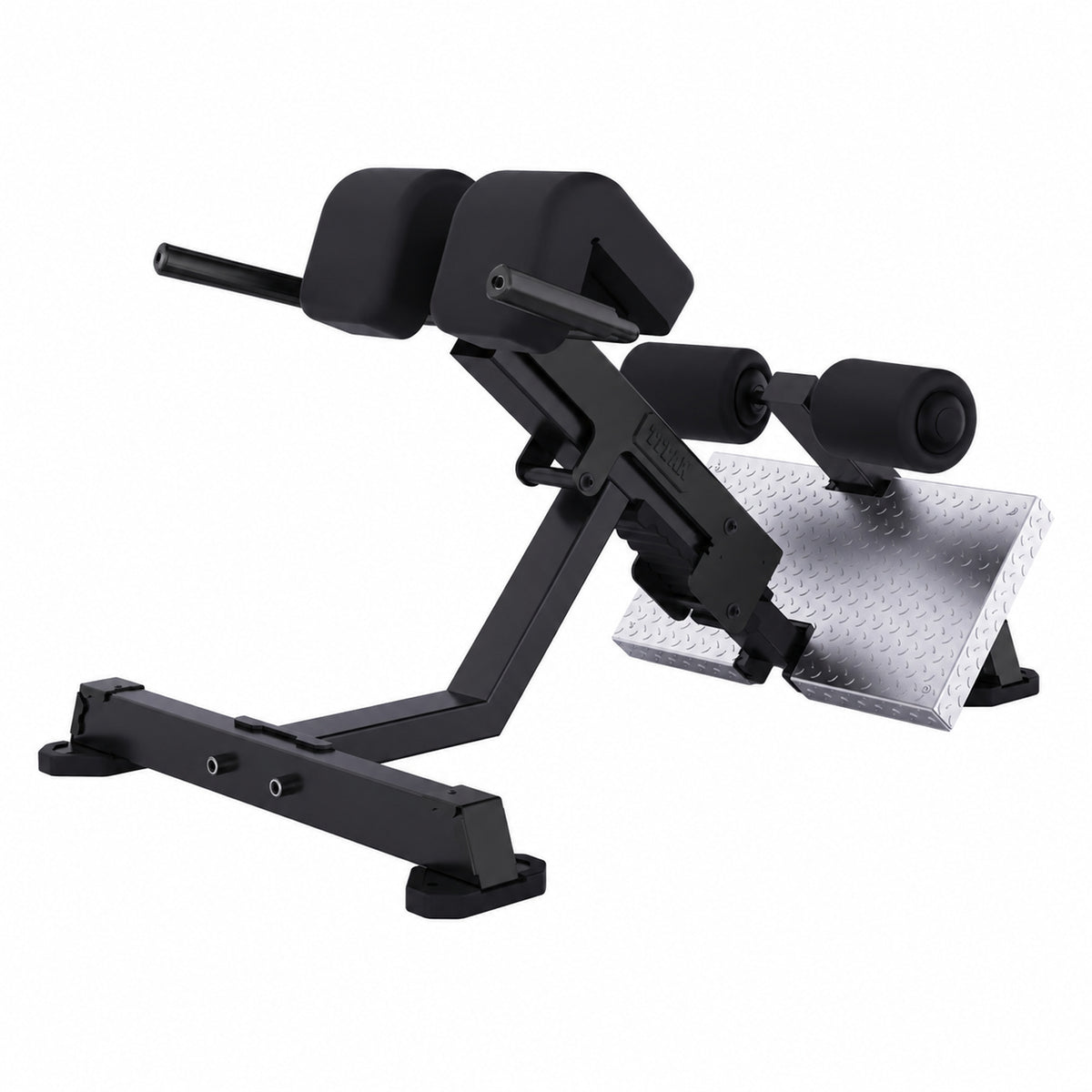 DHZ TITAN Mechanix Y975ZA Back Extension - Plate Loaded Rückenstrecker – back extension obsidian black perspektivansicht rechts