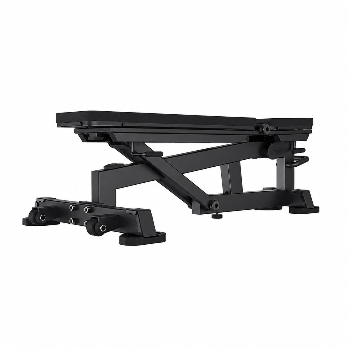 DHZ TITAN Mechanix Y978ZA Super Bench - Verstellbare Trainingsbank (FID) für Freihanteltraining – super bench obsidian black ansicht rechts