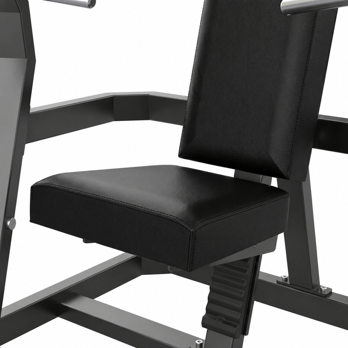 DHZ Y900 Y905 Brustpresse (Chest Press) – Detail von Sitzverstellung und Polsterung