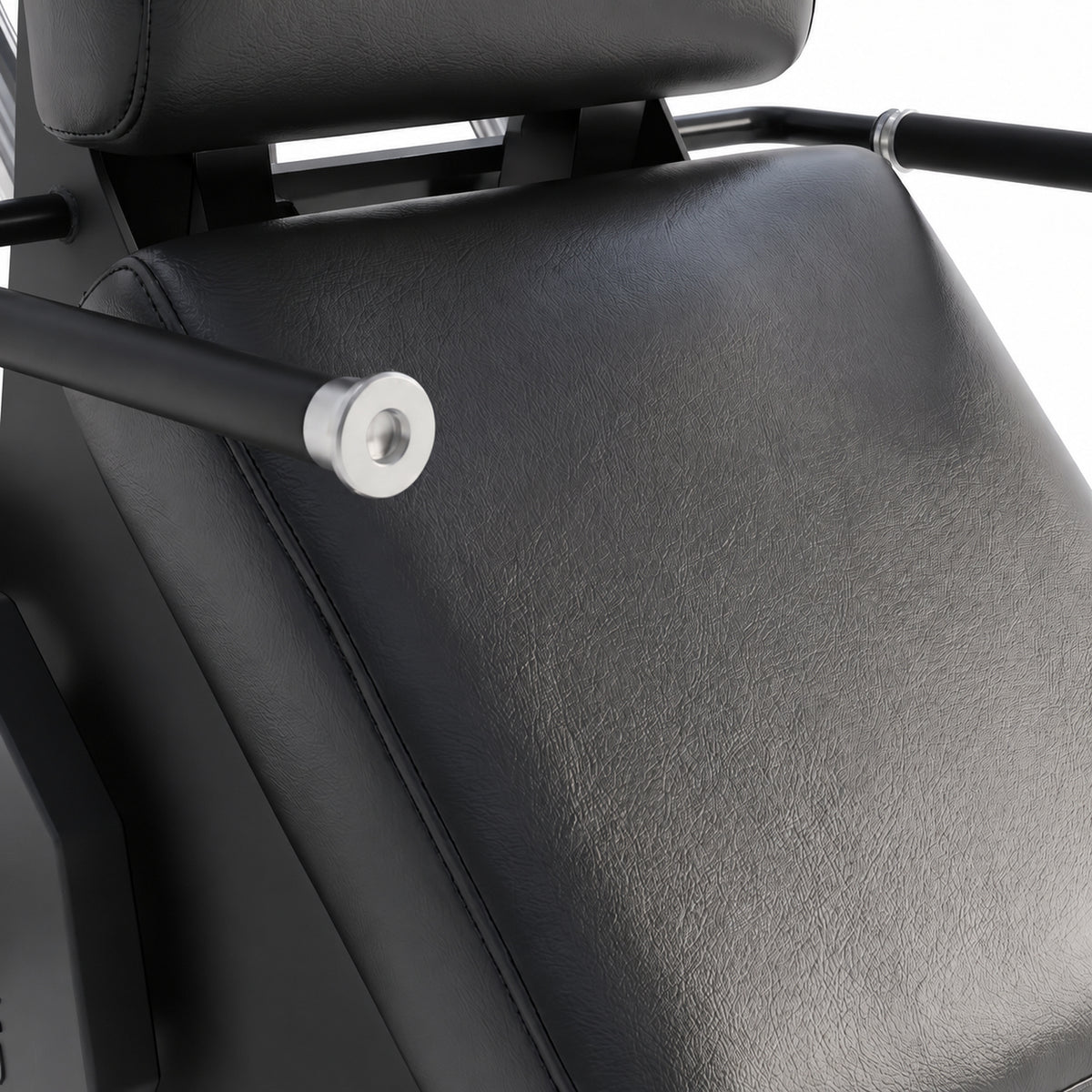 DHZ Y900 Y945 Wadenmaschine (Calf) in Schwarz-Schwarz – Detail von Polsterung und Griffen
