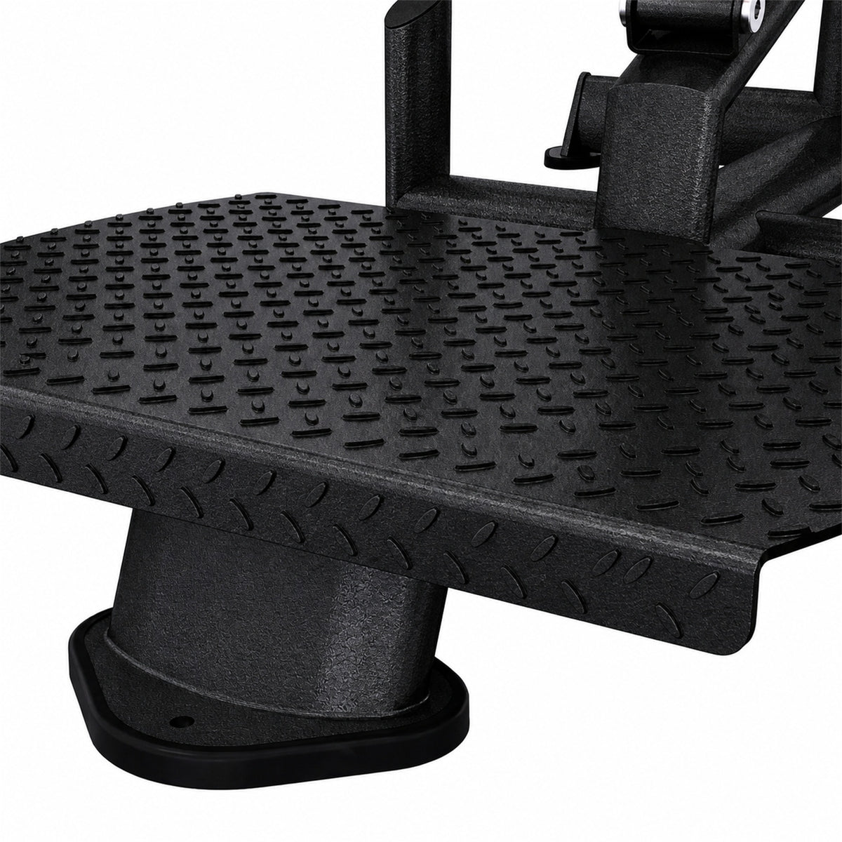 DHZ TITAN Extreme T912 Super Squat – Kniebeugenmaschine für Gesäß- und Beintraining – super squat obsidian black trittflaeche detail