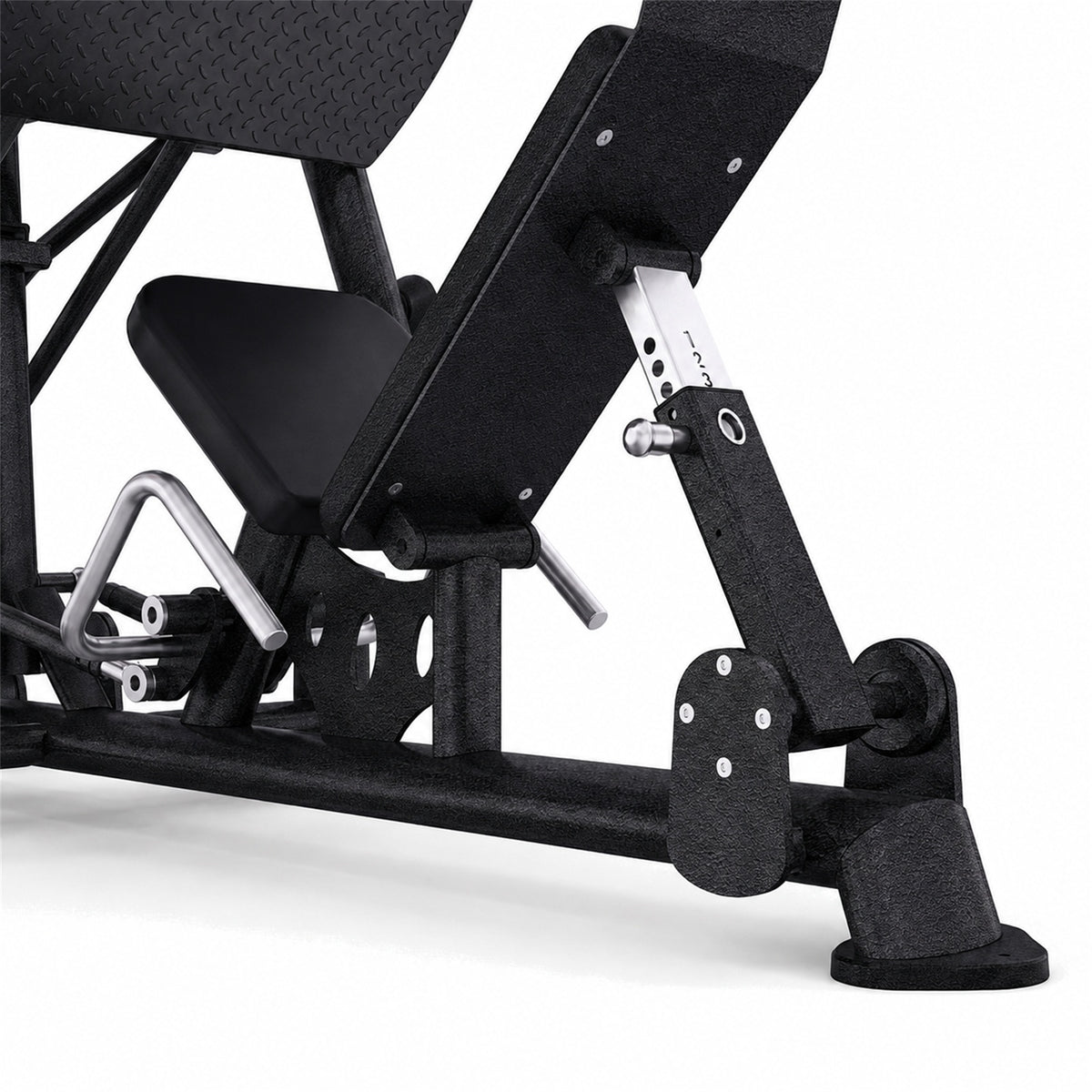 DHZ TITAN Extreme T915 Leg Press Bridge – Beinpresse für Quadrizeps- und Beintraining – leg press bridge beinpresse obsidian black verstellmechanik detail