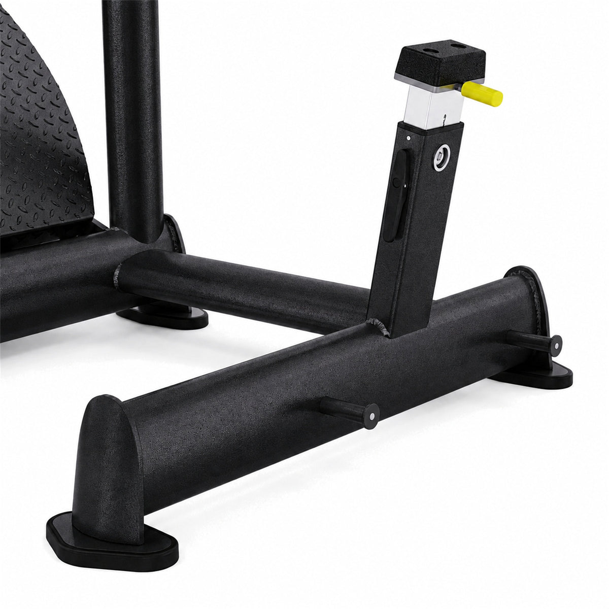 DHZ TITAN Extreme T916 Pendulum Squat – Kniebeugenmaschine für Bein- und Gesäßtraining – pendulum squat beintraining obsidian black startposition detail