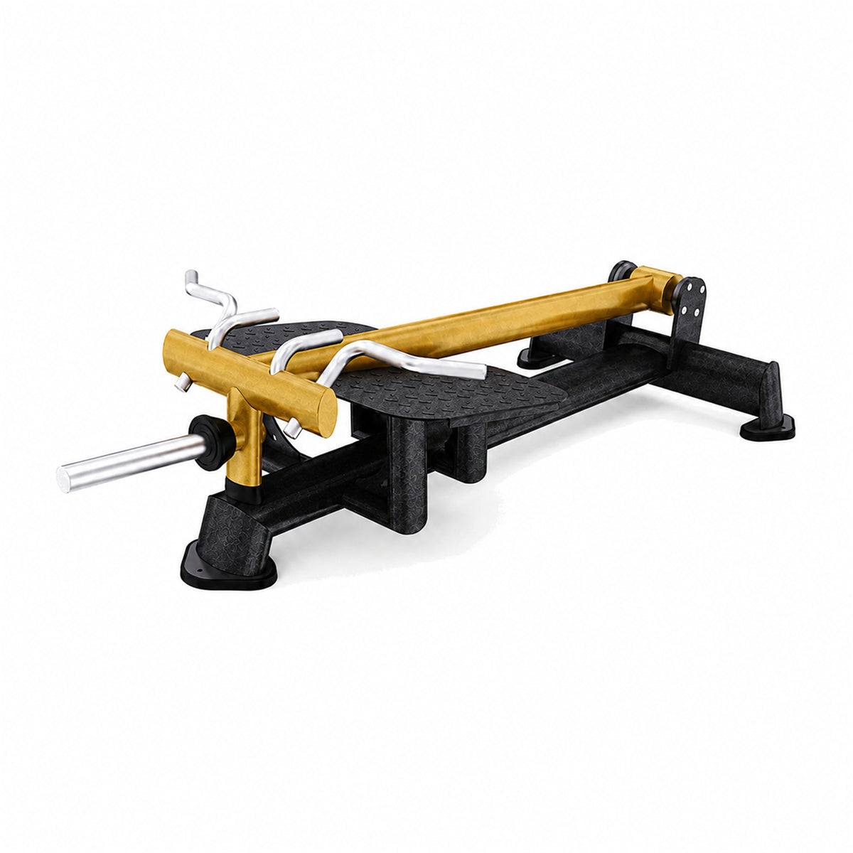 DHZ TITAN Extreme T917 Standing T-Bar Row – Professionelle Rudermaschine für effektives Rückentraining – standing t bar row rueckentraining schwarz gold hauptansicht