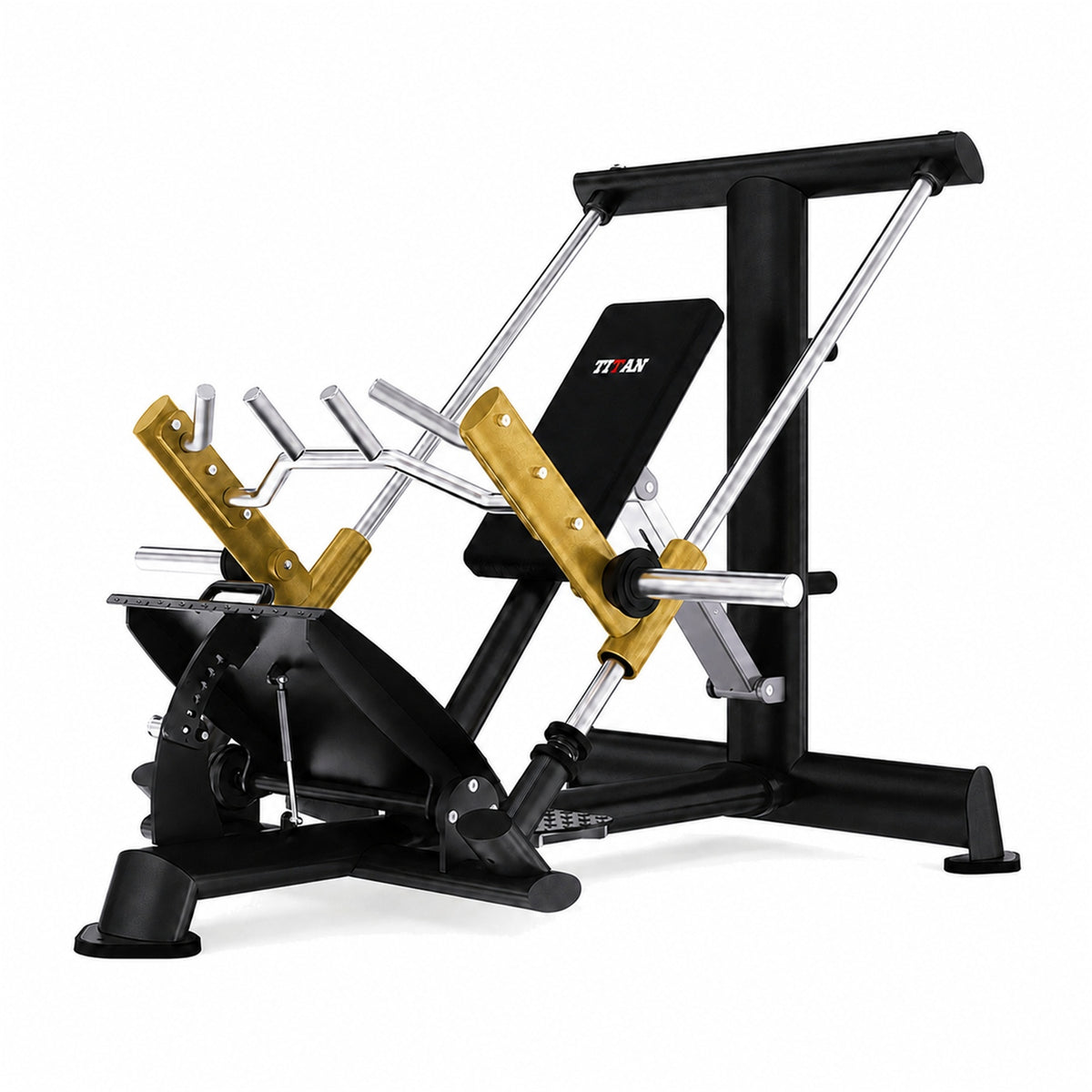 DHZ TITAN Extreme T923 Incline Linear Row – Linearer Rückentrainer – incline linear row schwarz gold hauptansicht