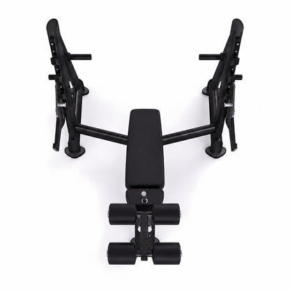 DHZ TITAN Extreme T931 Olympic Decline Bench – Professionelle Negativbank – olympic decline bench langhantelbank obsidian black frontansicht