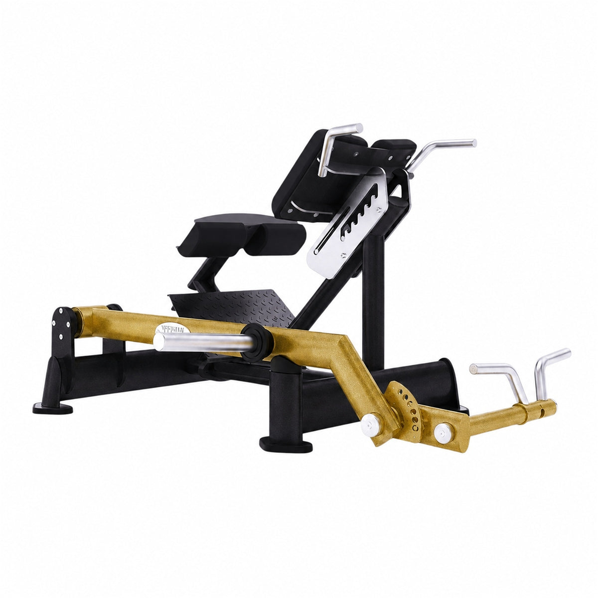 DHZ TITAN Extreme T936 Dual 45° Hip Extension – Glute- & Hamstring-Maschine – dual 45 degree hip extension schwarz gold hauptansicht