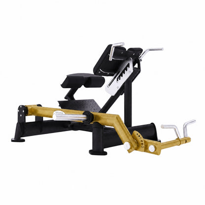 DHZ TITAN Extreme T936 Dual 45° Hip Extension – Glute- & Hamstring-Maschine – dual 45 degree hip extension schwarz gold hauptansicht