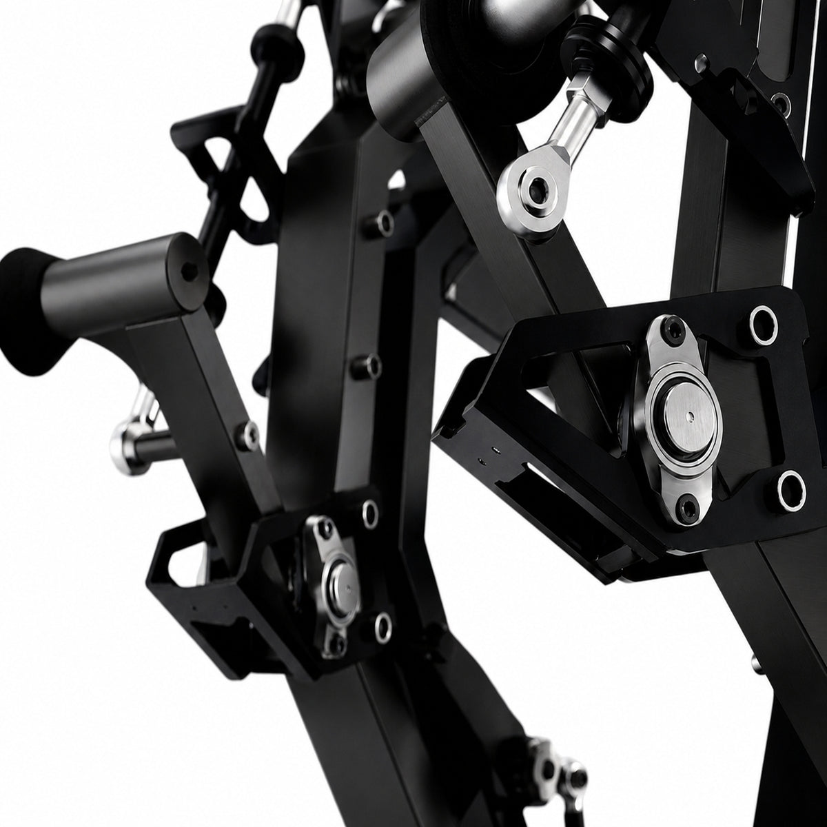 DHZ TITAN Mechanix Y905ZAG Chest Press - Plate Loaded Brustpresse – chest press obsidian black bewegungsarm gelenk detail