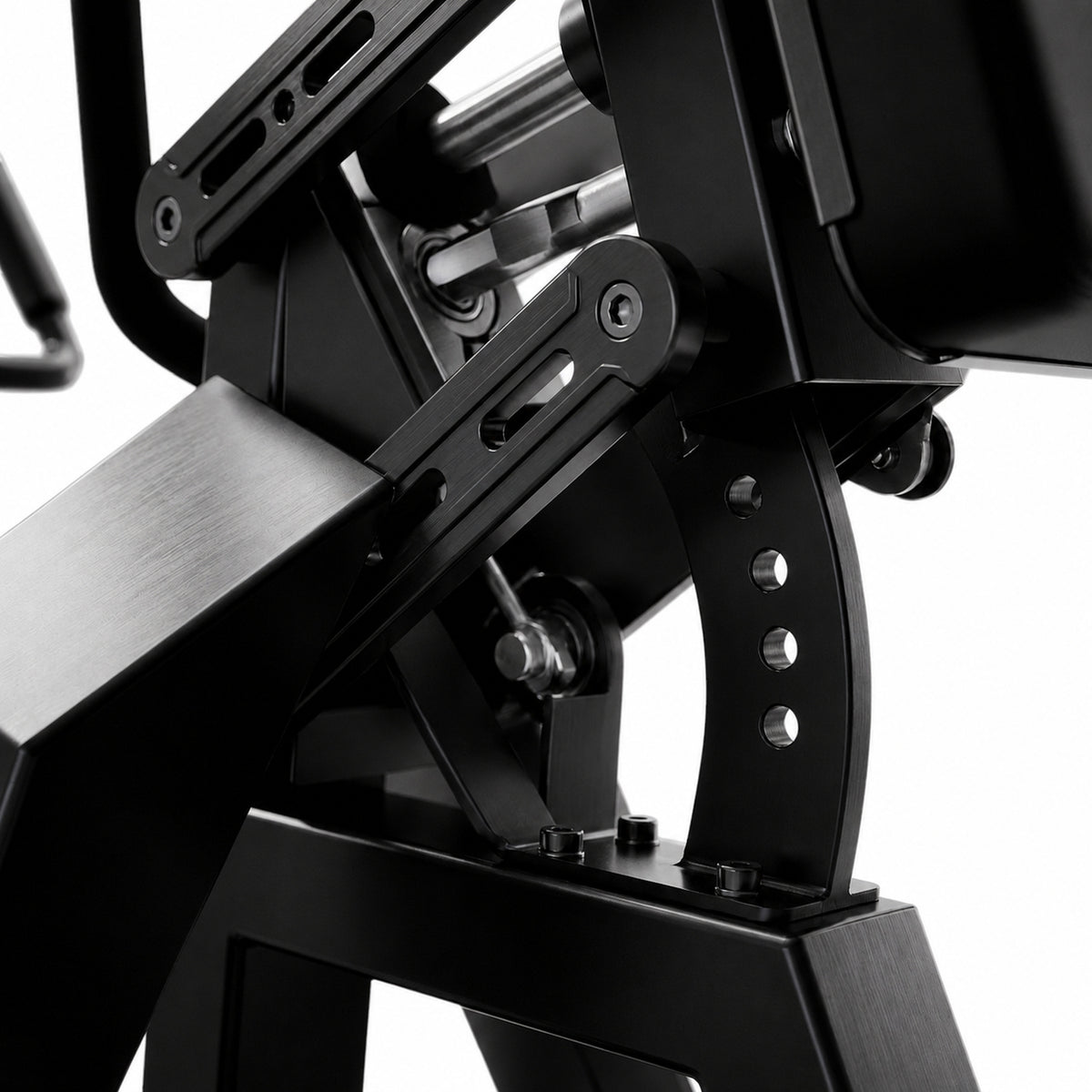 DHZ TITAN Mechanix Y930ZA Row - Plate Loaded Rudergerät für Rückentraining – row obsidian black verstellmechanik detail