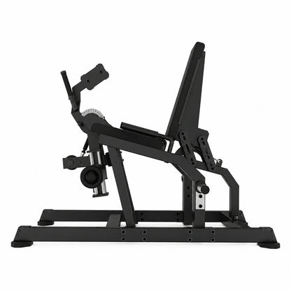 DHZ TITAN Mechanix Y961ZAG Leg Extension – Plate Loaded Beinstrecker – dhz titan mechanix y961zag leg extension obsidian black profilansicht 