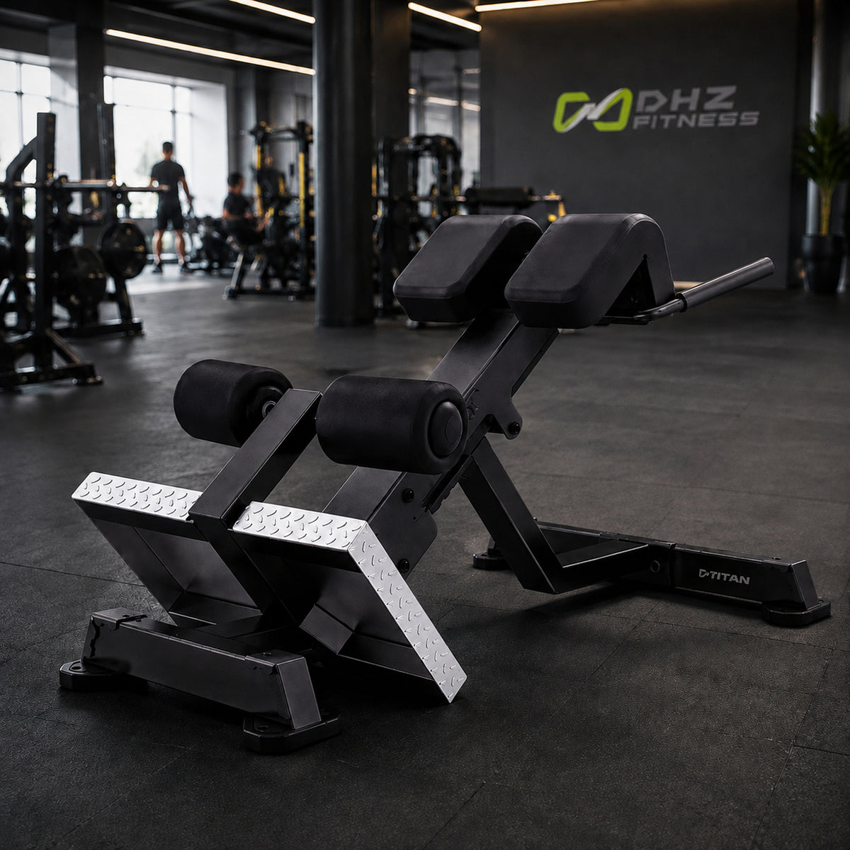 DHZ TITAN Mechanix Y975ZA Back Extension - Plate Loaded Rückenstrecker – back extension obsidian black premium