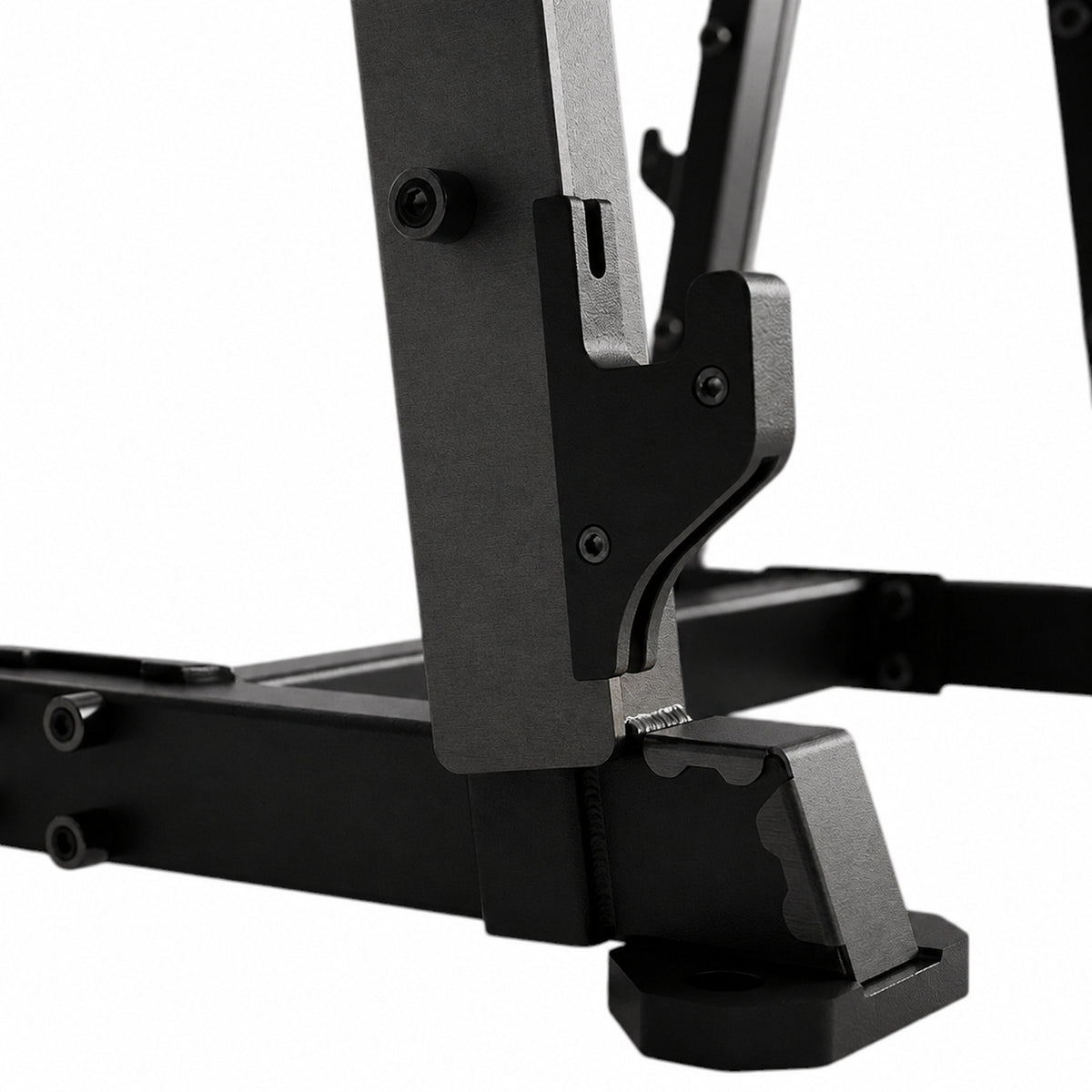 DHZ TITAN Mechanix Y981ZA Barbell Rack - Hantelablage für Langhanteln und Curlstangen – barbell rack obsidian black haken detail