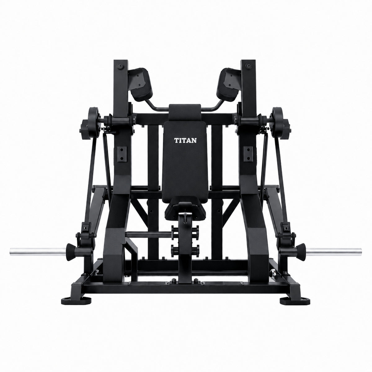 DHZ TITAN Mechanix Y983ZA Pull Over - Plate Loaded Gerät für Rücken- und Brusttraining – pull over obsidian black frontansicht