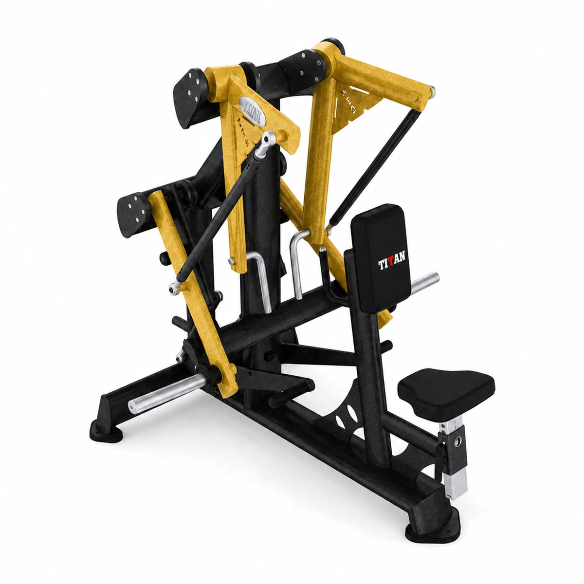 DHZ TITAN Extreme T904 Super Low Row Rudermaschine für oberen Rückenaufbau – super low row schwarz gold produktansicht 02