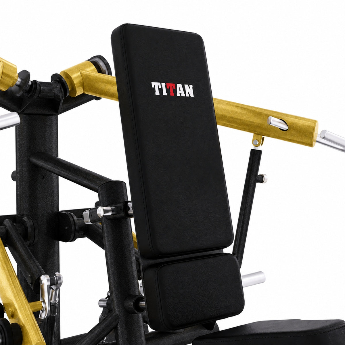 DHZ TITAN Extreme T909 Super Deltoid Press – Professionelle Schulterpresse für effektives Schultertraining – super deltoid press schwarz gold polster detail