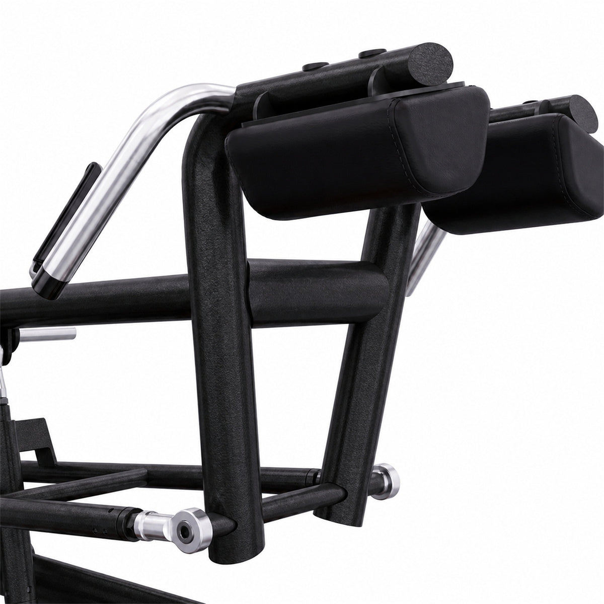DHZ TITAN Extreme T912 Super Squat – Kniebeugenmaschine für Gesäß- und Beintraining – super squat obsidian black schulterpolster detail