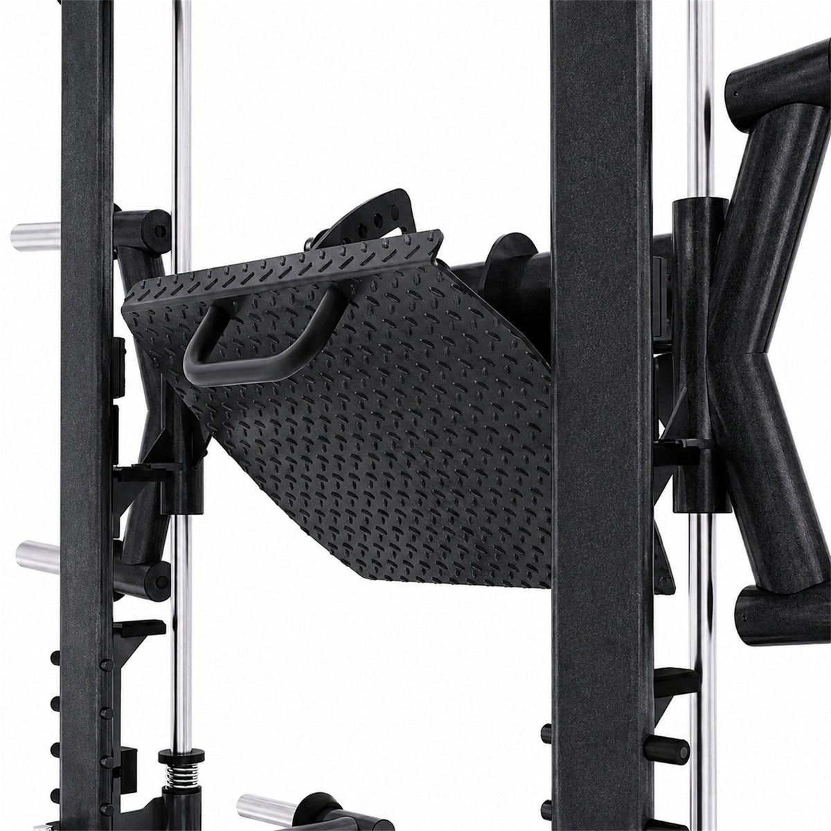 DHZ TITAN Extreme T919 Vertical Leg Press – Vertikale Beinpresse für Quadrizeps- und Beintraining – vertical leg press beinpresse obsidian black fussplatte detail