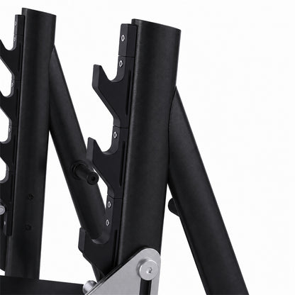 DHZ TITAN Extreme T931 Olympic Decline Bench – Professionelle Negativbank – olympic decline bench langhantelbank obsidian black hantelablage detail