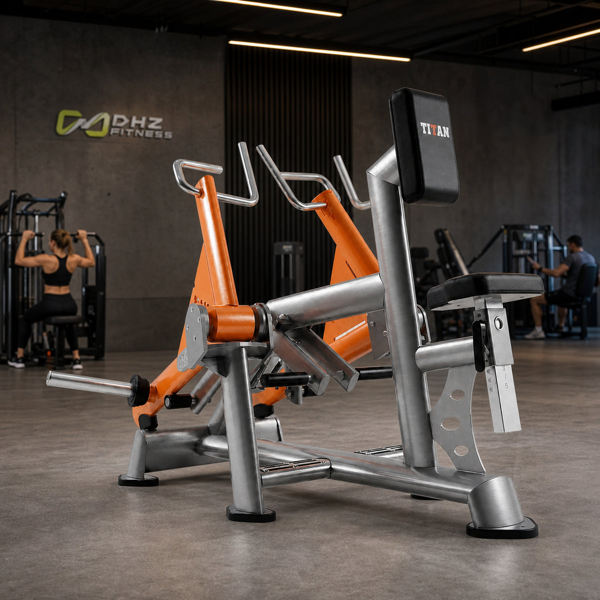 DHZ TITAN Extreme T902 Rowing Machine – Rudermaschine für Rückentraining – Performance Fitnessstudio Ambiente