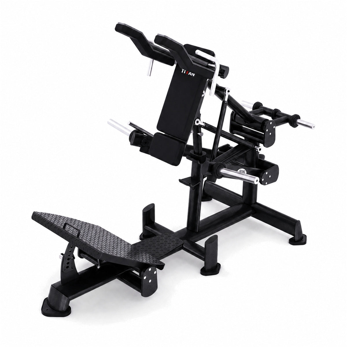 DHZ TITAN Extreme T911 Power Squat – Kniebeugenmaschine für Bein- und Gesäßtraining – power squat obsidian black perspektivansicht