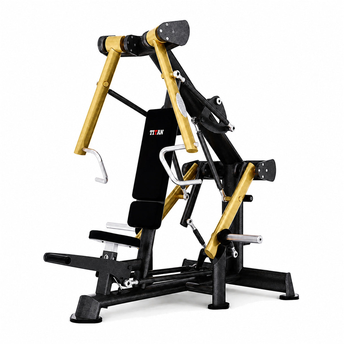 DHZ TITAN Extreme T914 Super Vertical Chest Press – Brustpresse für obere Brustmuskulatur – super vertical chest press schwarz gold hauptansicht