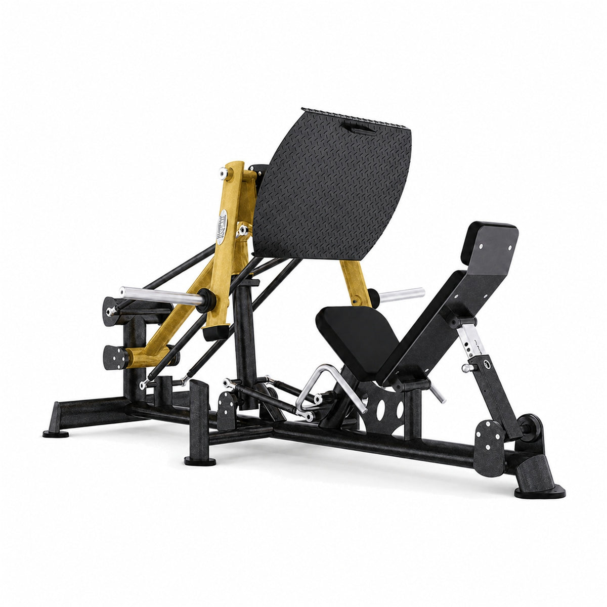 DHZ TITAN Extreme T915 Leg Press Bridge – Beinpresse für Quadrizeps- und Beintraining – leg press bridge beinpresse schwarz gold hauptansicht