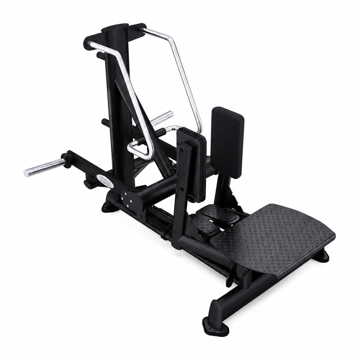 DHZ TITAN Extreme T947 Standing Abductor – Professionelle Plate-Loaded – standing abductor obsidian black dreiviertelansicht