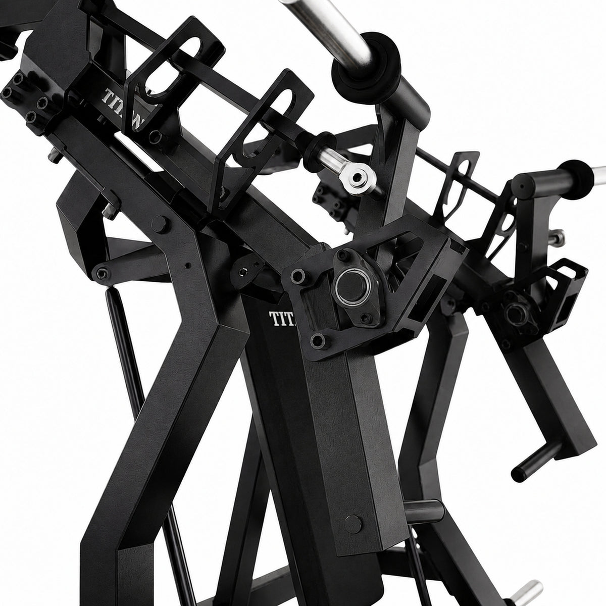 DHZ TITAN Mechanix Y915ZA Incline Chest Press - Plate Loaded Brustpresse für obere Brust – incline chest press obsidian black sitzverstellung detail
