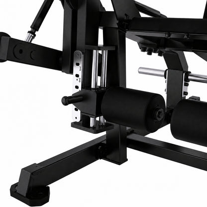 DHZ TITAN Mechanix Y961ZAG Leg Extension – Plate Loaded Beinstrecker – dhz titan mechanix y961zag leg extension obsidian black polster verstellung detail 