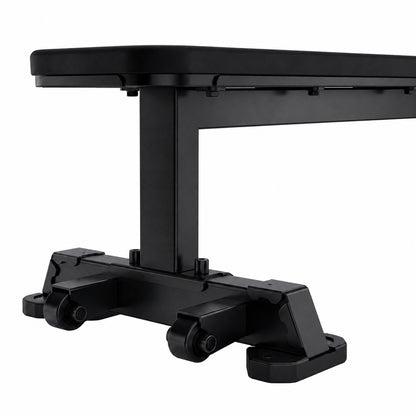 DHZ TITAN Mechanix Y980ZA Flat Bench - Flachbank für Freihanteltraining – flat bench obsidian black verstellung detail