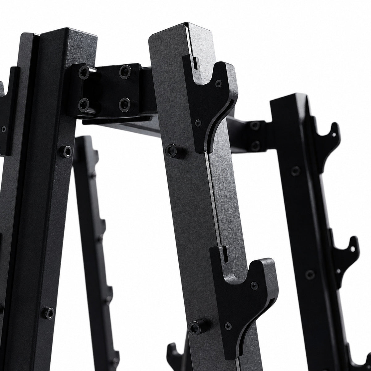 DHZ TITAN Mechanix Y981ZA Barbell Rack - Hantelablage für Langhanteln und Curlstangen – barbell rack obsidian black ablage detail