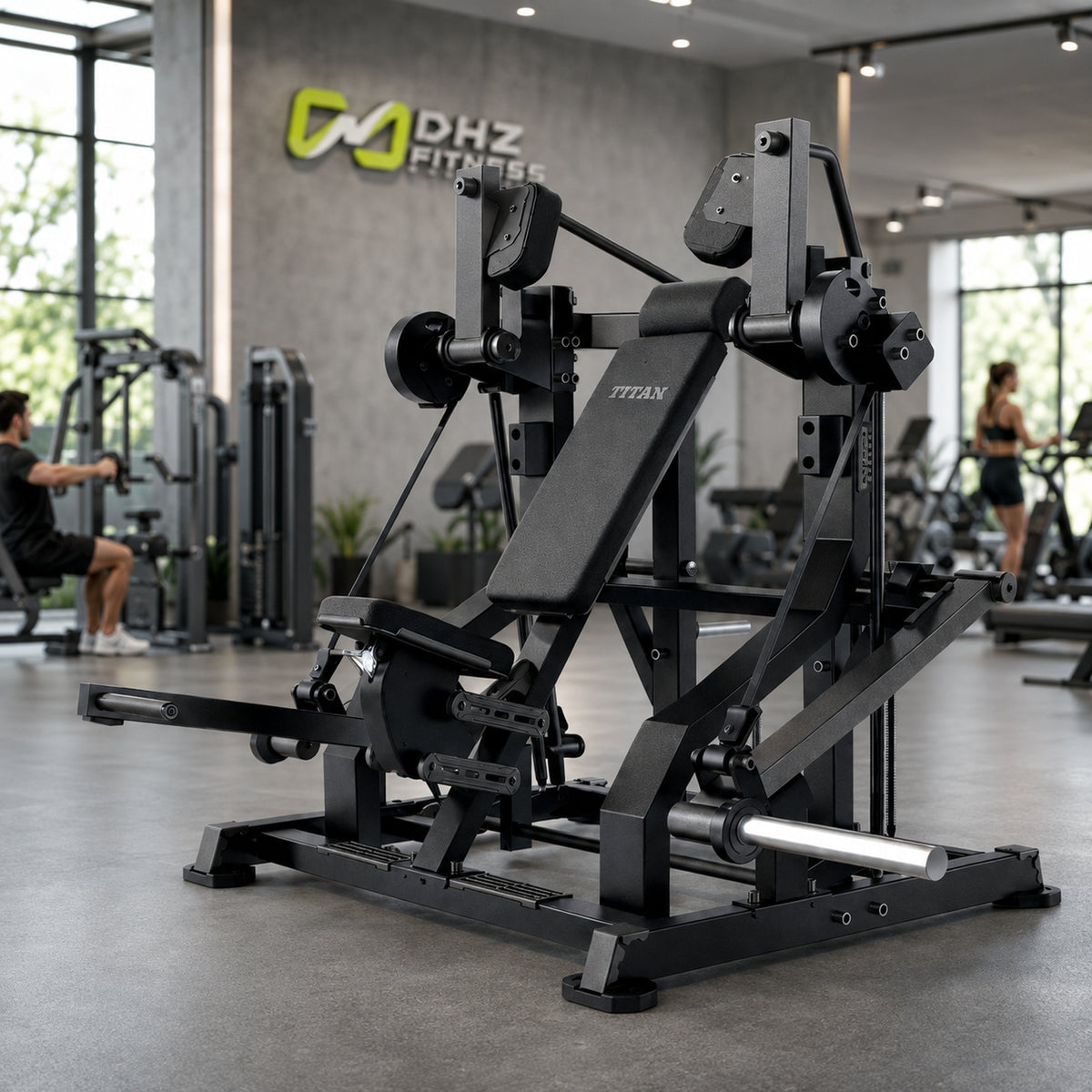 DHZ TITAN Mechanix Y983ZA Pull Over - Plate Loaded Gerät für Rücken- und Brusttraining – pull over obsidian black premium