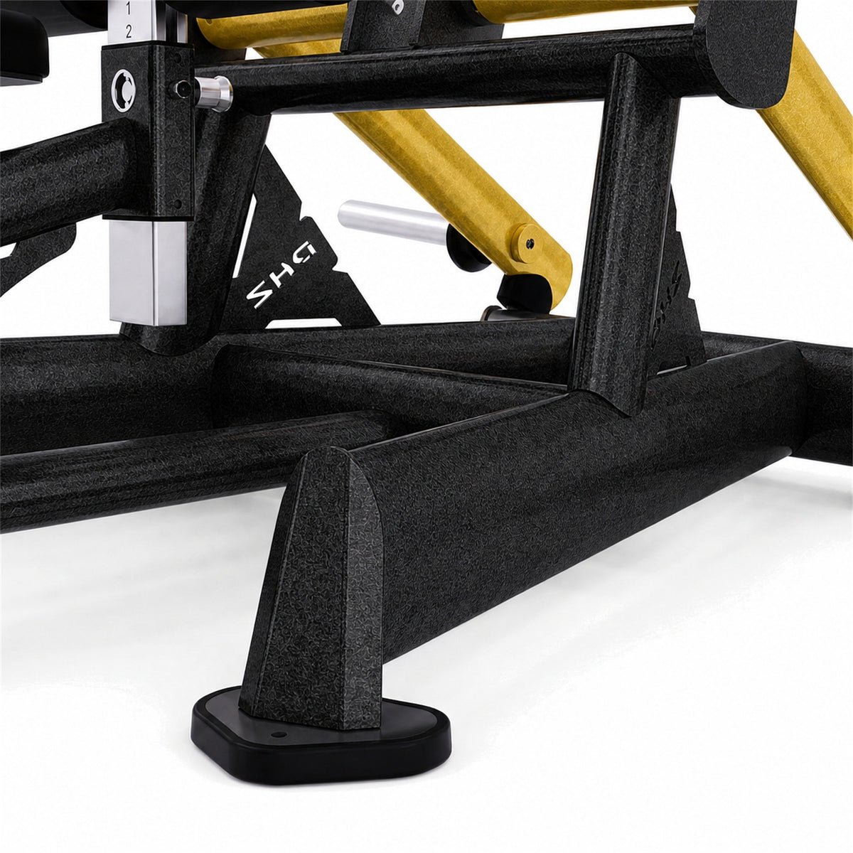 DHZ TITAN Extreme T913 Dips Press Dual System – Dip-Maschine für Trizeps- und Brusttraining – dips press schwarz gold rahmen detail