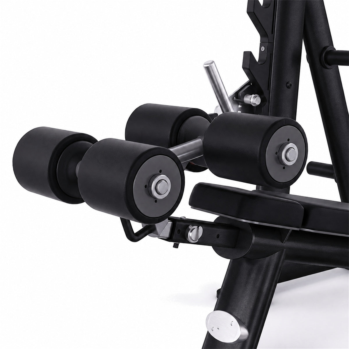 DHZ TITAN Extreme T931 Olympic Decline Bench – Professionelle Negativbank – olympic decline bench langhantelbank obsidian black beinrollen detail