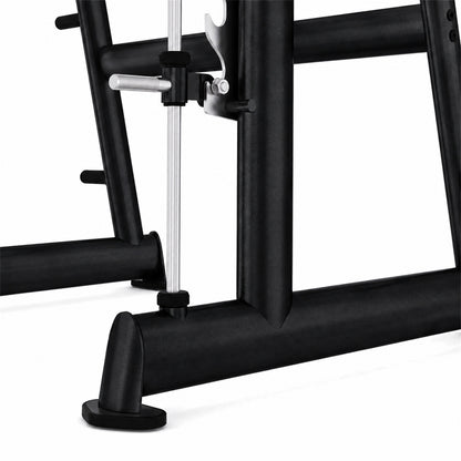 DHZ TITAN Extreme T938 Smith Squat Rack – Professionelle Smith Machine – smith squat rack fuehrung detail obsidian black