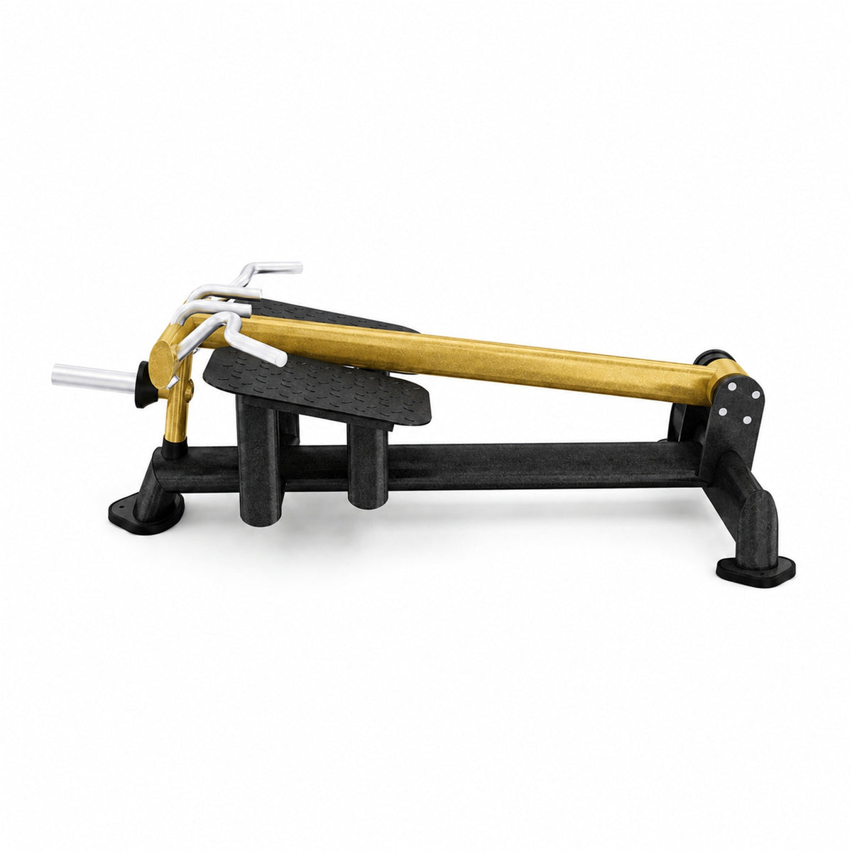 DHZ TITAN Extreme T917 Standing T-Bar Row – Professionelle Rudermaschine für effektives Rückentraining – standing t bar row rueckentraining schwarz gold seitenansicht