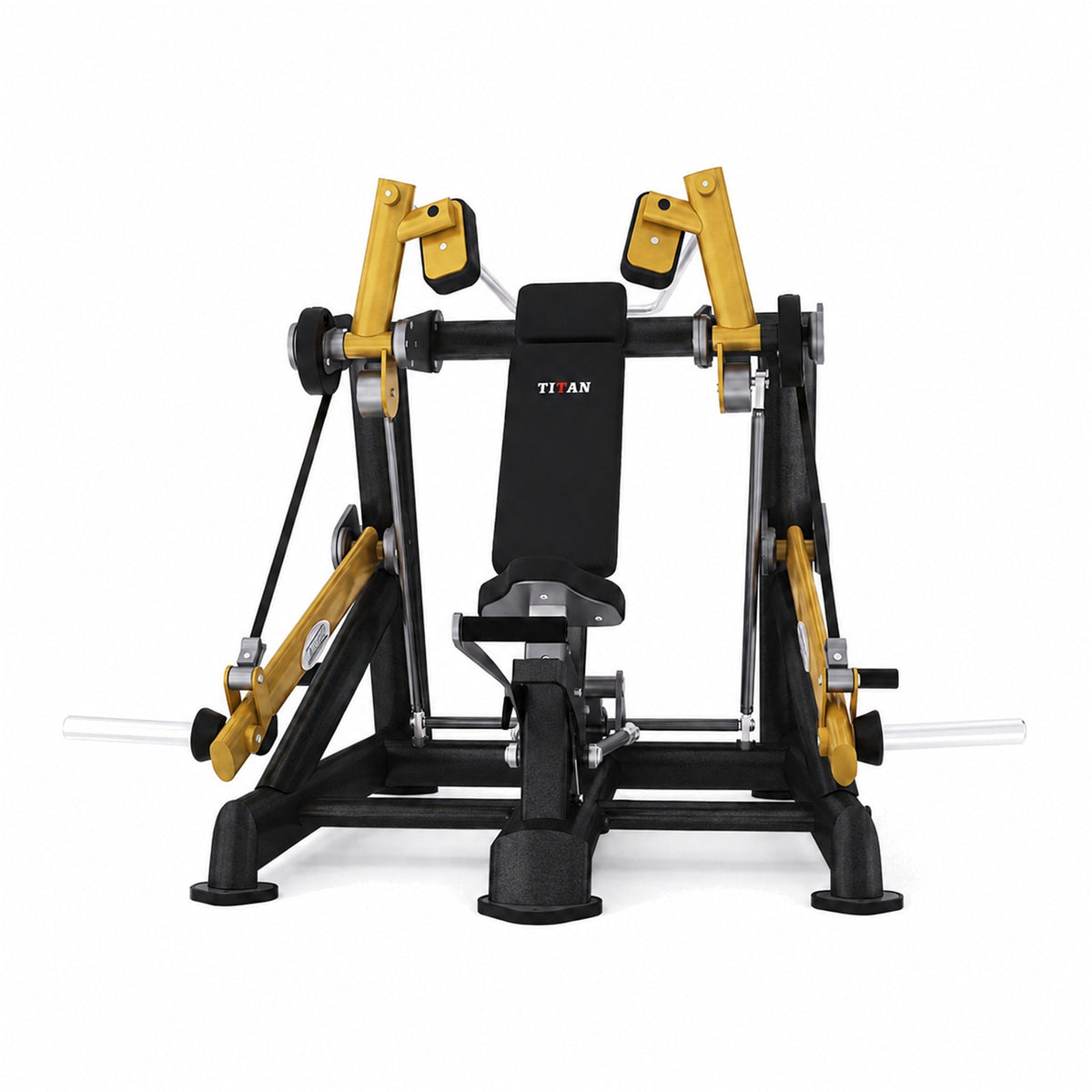 DHZ TITAN Extreme T920 Pull Over – Pullover-Maschine für Latissimus- und Oberkörpertraining – pull over latissimusmaschine schwarz gold frontansicht