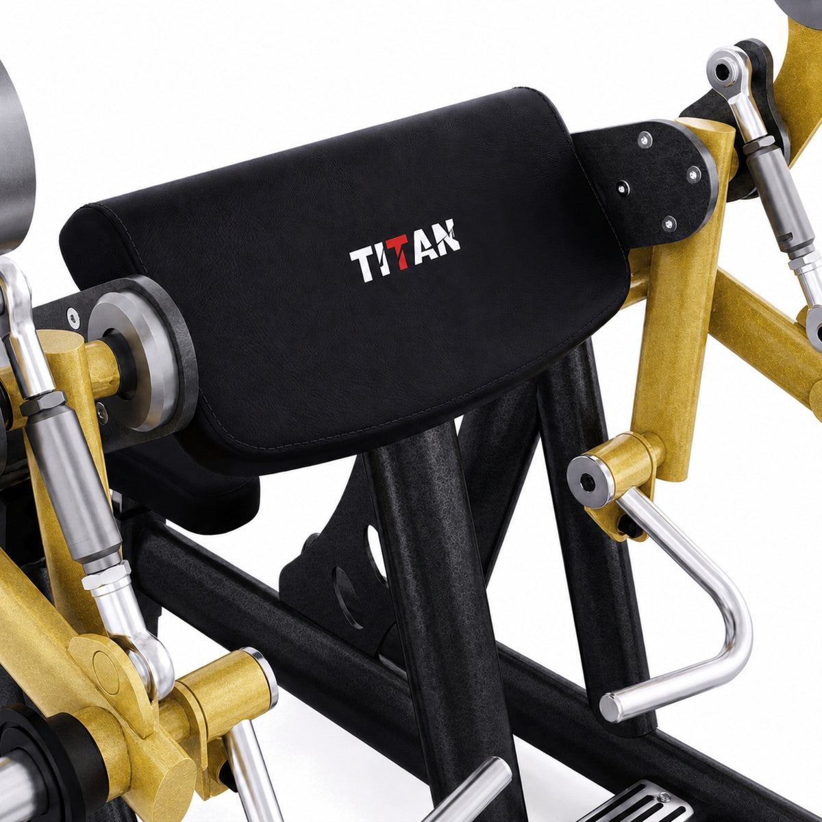 DHZ TITAN Extreme T908 Alternate Curling – Bizepsmaschine für isoliertes Armtraining – alternate curling schwarz gold polster detail