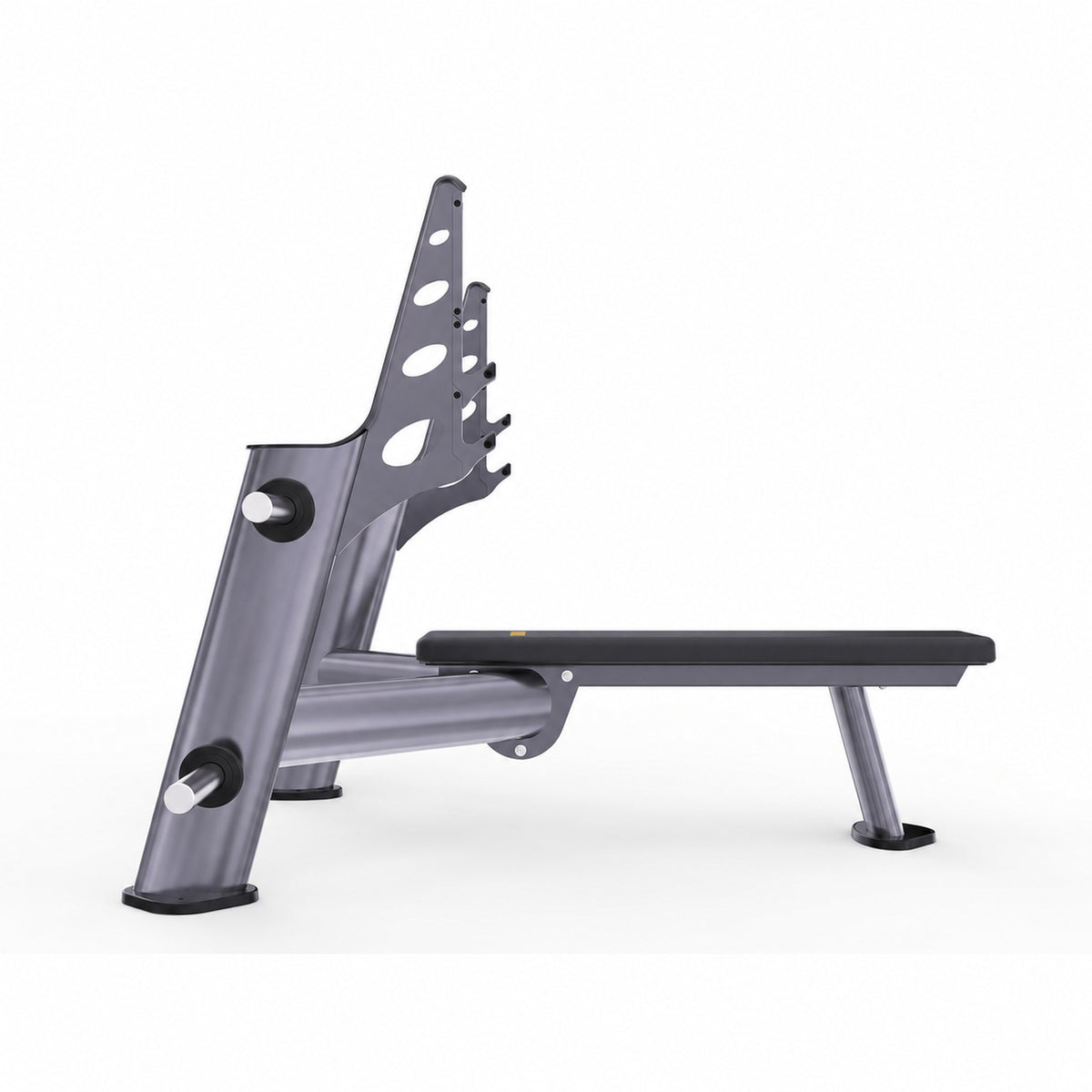 DHZ TITAN Extreme T933P Olympic Flat Bench – Olympische Flachbank – olympic flat bench langhantelbank titan grau seitenansicht